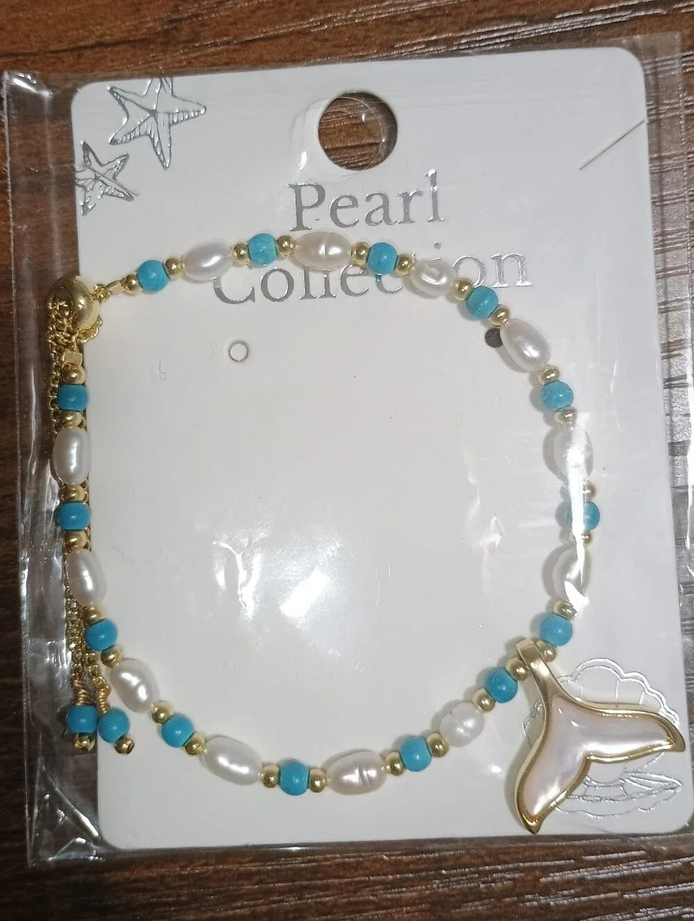 Pearl Beaded Charm Bracelet - NWT